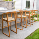 Ubud Natural Teak Indoor/Outdoor Bar Stool - 30"