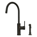 One-Handle Copper Widespread Kitchen Faucet with Side Sprayer