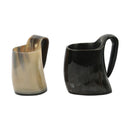 Horn Whiskey Mugs Pack 2 - Holds Upto 6.5 oz, Natural