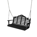 Keystone Amish Co. 5 Foot Milan Recycled Plastic Porch Swing, Black