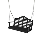 Keystone Amish Co. 4 Foot Milan Recycled Plastic Porch Swing, Black