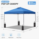 Ainfox 10 x 10 ft Pop-Up Canopy  Patio Canopy With 4 Sand bags For Patio,Garden,Party