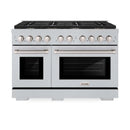 ZLINE 48"Paramount Dual Fuel Range DuraSnow® Brass Burners SDRS-BR-48