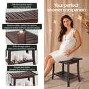 Tranquillo Solid Wood Shower Bench - Durable Shower Stool Wood