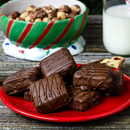 Milk Chocolate Covered Fruitcake Squares | 5.5 oz | 6 Squares Per Box | Beatrice Bakery
