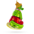 Alligator Relaxing on the Beach Glass Christmas Ornament