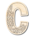 Unfinished Wood Layered Themed Letters | Wild Flowers | A-Z | 2 Piece | up to 24"