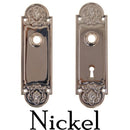 Doorknob Trim Plate, Rounded Ornate Design