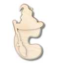 Unfinished Wood Layered Letter Halloween Witch Tags | A-Z | 3 Piece | 6" Tall | 1/8" Wood | Wood Craft DIY