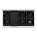 ZLINE 48" Select Dual Fuel Range Gas Cooktop Electric Convection Oven DuraSnow® Stainless Steel Gold HDRSZ-48-G
