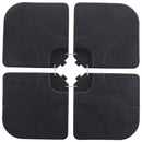 Ainfox 220 lb Weighted Umbrella Base Fillable Patio Umbrella Stand Waterproof Holder 4 Pack Weights Black