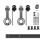 Non-Bypass Sliding Barn Door Hardware Kit - Gear Design Roller