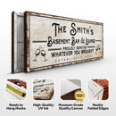 Personalized Basement Bar Sign: Rustic Modern Decor for Your Home Bar – Perfect Last Minute Anniversary Gift for Him