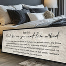 Find The One You Can't Live Without Family Sign III