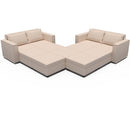 Ainfox 11-Seat and Ottoman Modular Sectional Sofa Sleeper Sofa Flannel Sofa with Storage Seat