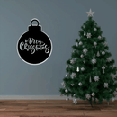 Merry Christmas Ornament - Metal Wall Art