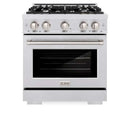 ZLINE 30" Select Gas Range Convection Gas Oven DuraSnow® Stainless Steel HGRS-30
