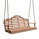 Keystone Amish Co. 5 Foot Milan Red Cedar Porch Swing with Cupholders