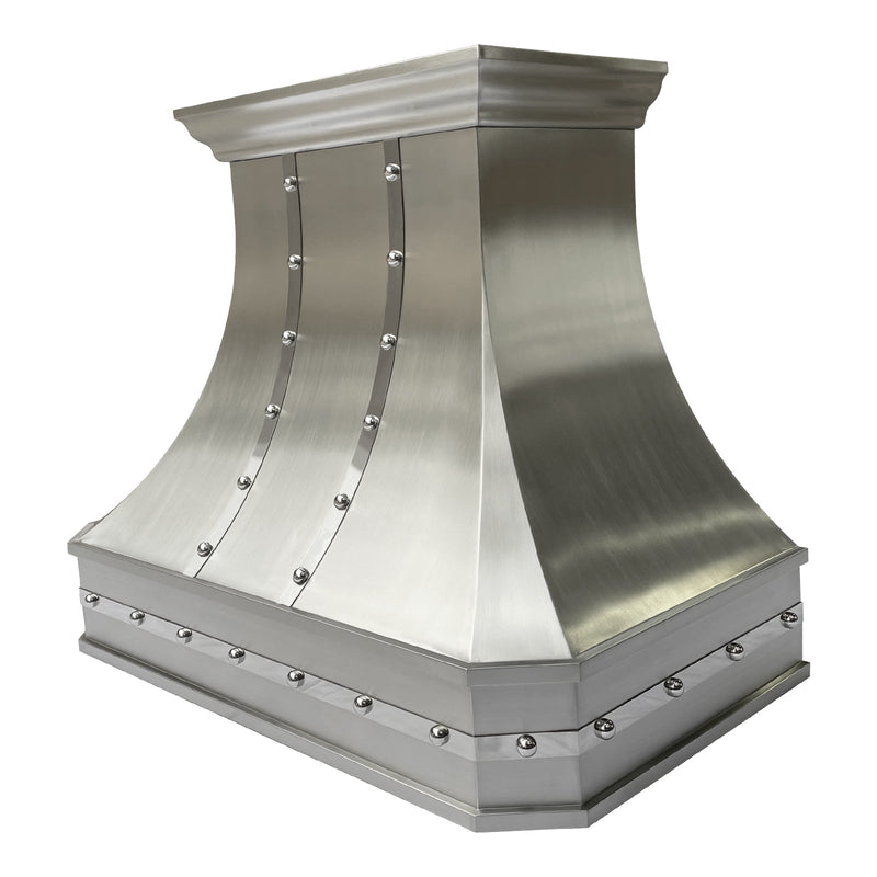 In Stock Custom Handcrafted Stainless Steel Range Hood & Insert Hood - AKH716C-S