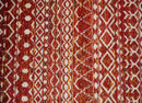 4x6 and 8x10 Hand Knotted Rust, Gold and White Modern Contemporary Southwestern Tribal Trellis Recycled Silk Area Rug