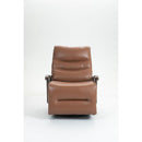 Swivel Rocker Recliner Power Glider Chair with Solid Wood Armrests - Extra Wide Reclining Sofa Chair Upholstered Faux Leather Living Room Single Sofa 350 lbs