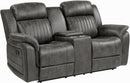 3 Piece Recliner Living Room Set In Brownish Gray Microfiber