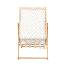 Natural Bamboo Weaving Chair Set with Handwoven Rope for Patio and Living Spaces