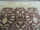 7' X 10' Vintage Fine Handmade Pakistan Peshawar Chobi Floral Wool Rug Vegy Dye