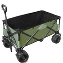 Utility Park Garden Cart Tool Customized Color Folding Camping Trolley Outdoor Picnic Beach Wagon, Green