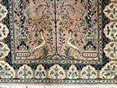 Small Tree of Life Prayer Rug, Pak Persian Rug 2.7 x 4, , Birds, Lantern, Handmade Vintage Fine 260 KPSI