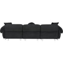black teddy velvet fabric, with 3 pillows, three-person sofa can be placed in the living room and other scenes
