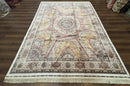Turkish Silk Rug 8x10, Dome Design, Hereke Carpet, Bamboo Silk, New