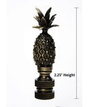 Tall Pineapple Lamp Finial Antique Brass Metal 2.5"h