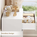 White Four Drawer Dresser Ultra Minimalist Cabinet