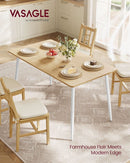 Golden Oak Farmhouse Dining Table 55.1 Top Seats 4 To 6