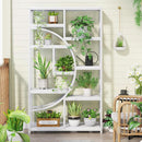 White 5 Tier Etagere Bookshelf Open Shelves Display