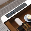 Ivory 50 Inch Office Computer Desk With Cabinet LED lights