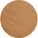 Oak Wood Veneer Tabletop 19.69 Inch Round Coffee Table, Farmhouse Circle Coffee Table MDF Table-top with Metal Base, Sofa Side Table for Living Room, Reception Room