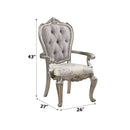 Ariadne - Arm Chair (Set of 2) - Velvet & Antique Platinum