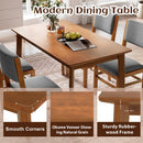 Mid-century Modern 47 inch Dining Table, Space-Saving Dinette for Home, Kitchen, Apartment, Rubberwood Legs