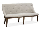 Roxbury Manor - Bench With Upholstered Seat and Back - Homestead Brown