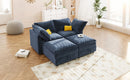 Mirod Modular 4-Piece Sofa with Storage,Free Arrangement,Stylish Pillow and Cushion Design,Comfortable Seating with Sturdy Frame