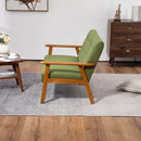 Mid-Century Modern Solid Loveseat Sofa Upholstered Linen Loveseat, 2-Seat Upholstered Loveseat Sofa Modern Couch