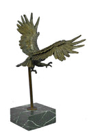 Flying High American Eagle Bronze Sculpture by Milo Bird Art Deco Statue Decor