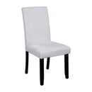 5-Piece Round Dining Table set, 43-Inch Modern Dining Table and 4 Upholstered Chairs for Dining Room, Kitchen Room, Living Room, Easy Assembly