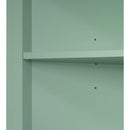 Green Triangle Tall Cabinet with 3 Drawers and Adjustable Shelves for Bathroom, Kitchen or Living Room, MDF Board with Painted Finish