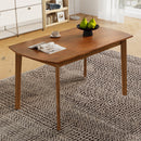 47 Inch Mid Century Modern Dining Table, Solid Wood Kitchen & Dining Room Table for 4, Minimalist Table for Dining Room, Rectangular Dinette Table, Easy Assembly