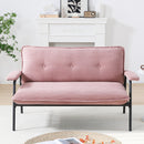 Modern Pink Sofa with Metal Frame for Versatile Scenarios in Small Spaces, 53-Inch