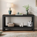 Mirod Modern Farmhouse Console Table,Elegant Minimalist Design with Premium Wood Veneer and Rounded Corners