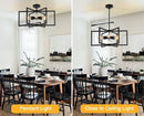 Black 23 Inch Farmhouse Chandelier For Dining Room